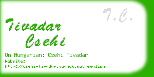 tivadar csehi business card